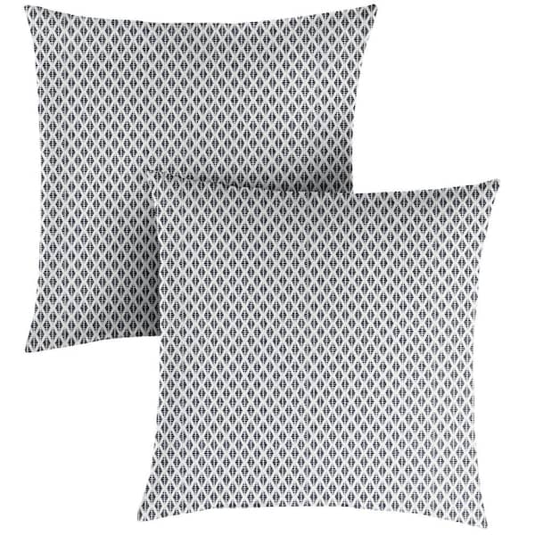 SORRA HOME 20 in. H x 20 in. W x 6 in. D Square Outdoor Throw Pillow (2-Pack) in Sunbrella