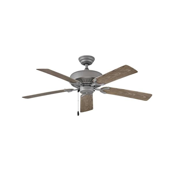 HINKLEY Oasis 52 in. Indoor/Outdoor Graphite Ceiling Fan Pull Chain