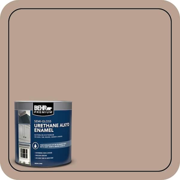 BEHR PREMIUM 1 qt. #AE-3 Earthy Tan Semi-Gloss Enamel Urethane