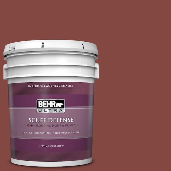 BEHR ULTRA 5 gal. #S-H-170 Red Brick Extra Durable Eggshell Enamel Interior Paint & Primer