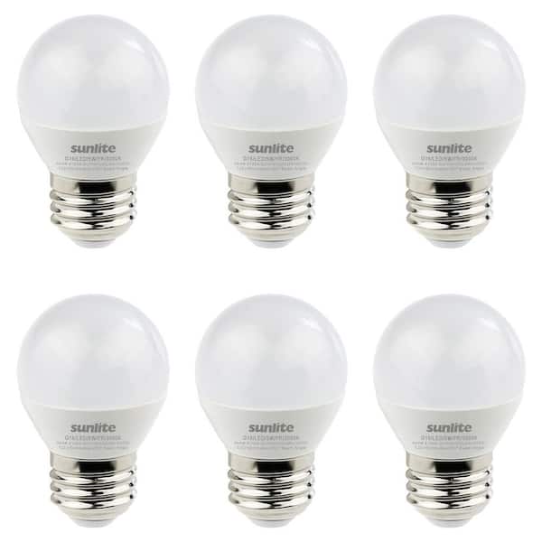 Sunlite 40-Watt Equivalent G16 Frosted E26 Base LED Light Bulb 3000K (6-Pack)