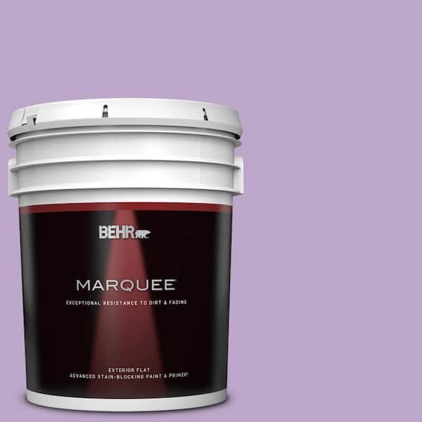 BEHR MARQUEE 5 gal. #M570-4 Cyber Grape Flat Exterior Paint & Primer