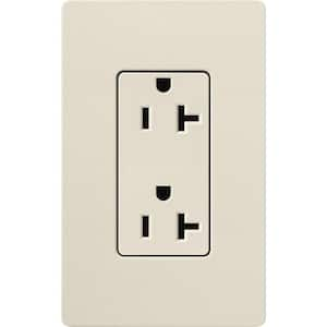 Claro 20 Amp Duplex Outlet, Pumice (SCR-20-PM)