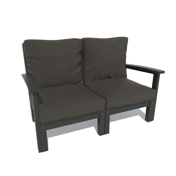 Highwood Bespoke 1-Piece Plastic Outdoor Deep Seating Loveseat with Cushions