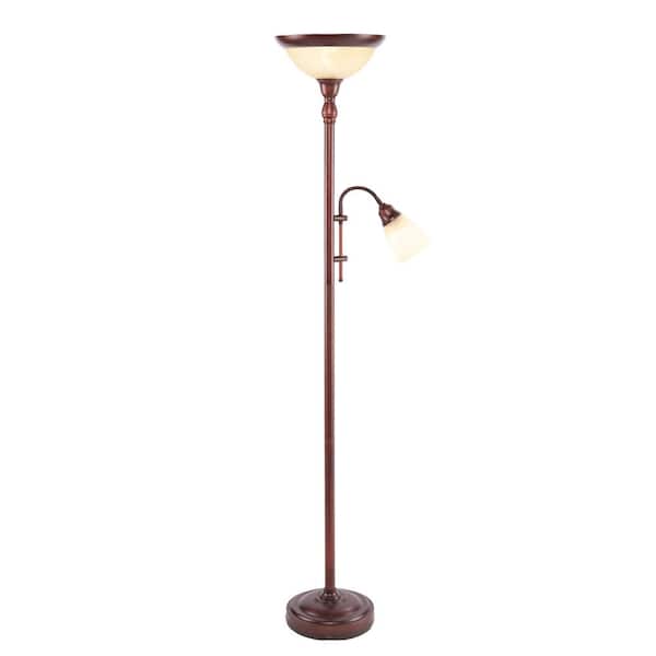 Unbranded Durant 71.25 in. Coppery Brushed Antique Bronze Floor Lamp