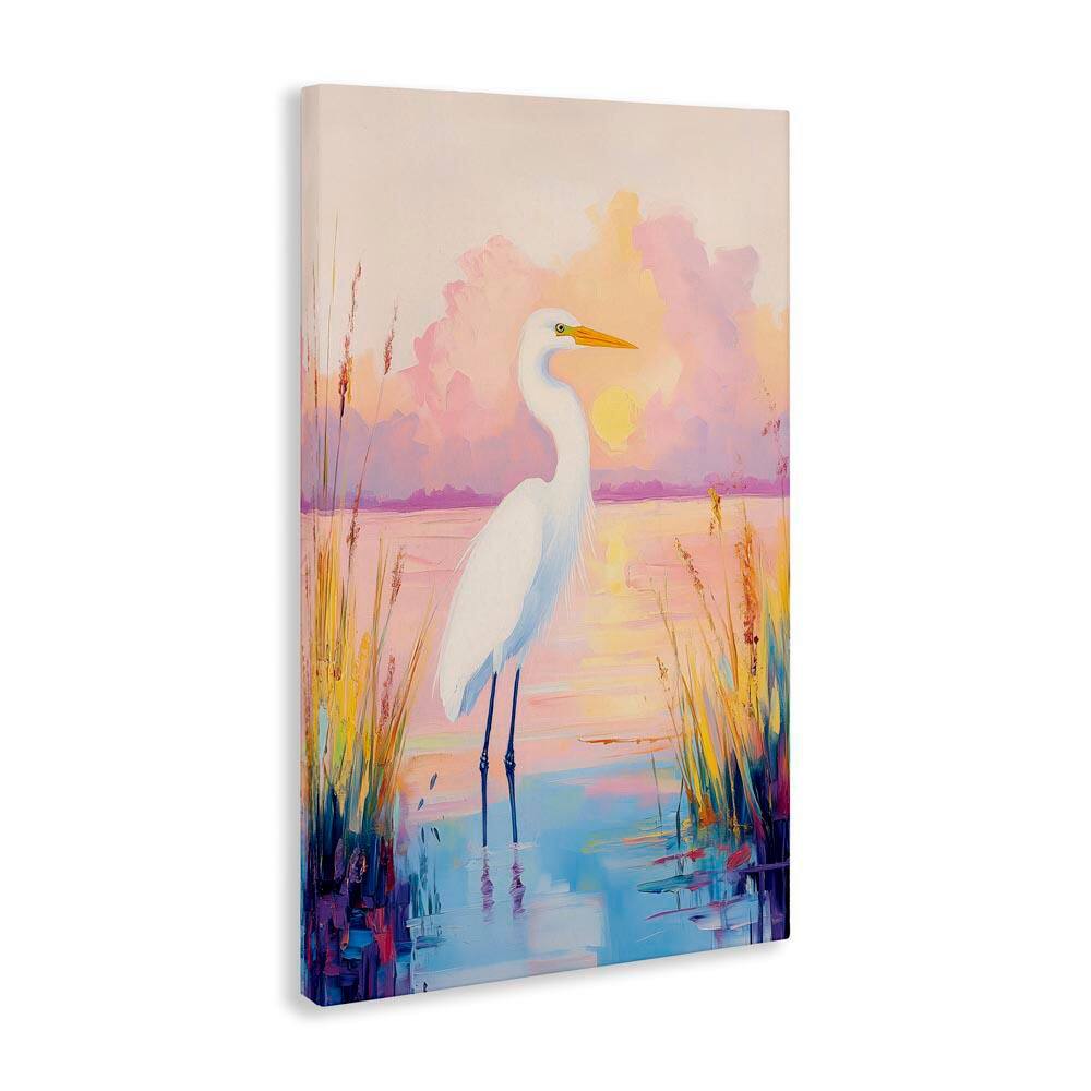 Egret under Beaming Sunset by Arlington Prints Unframed Animal Graphic Art Print 45 in. x 30 in. price history on PriceWatchPro