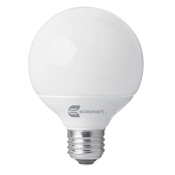 EcoSmart 60W Equivalent Soft White G25 CFL Light Bulb (4-Pack)