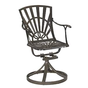 Grenada Taupe Tan Cat Aluminum Swivel Outdoor Swivel Dining Chair
