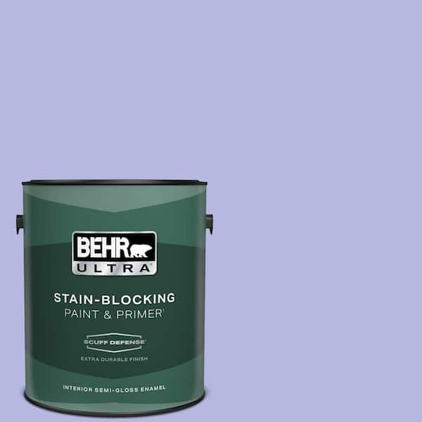 BEHR ULTRA 1 gal. #P550-3 Lavender Cloud Extra Durable Semi-Gloss Enamel Interior Paint & Primer