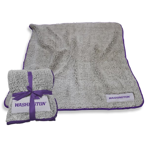 logobrands Washington Oatmeal Frosty Fleece Throw