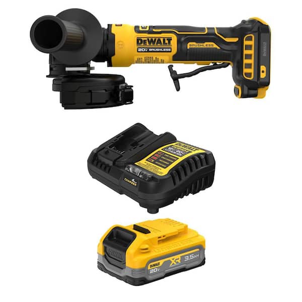 ATOMIC 20 V MAX Lithium-Ion Cordless 4-1/2 in. Angle Grinder with 20 V MAX XR Power Stack 3.5 Ah Battery and Charger