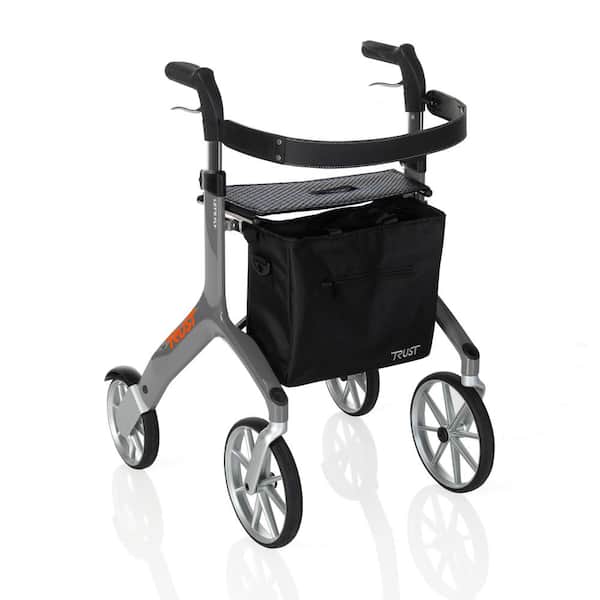 Stander 4-Wheels Let's Fly Rollator with in Gray