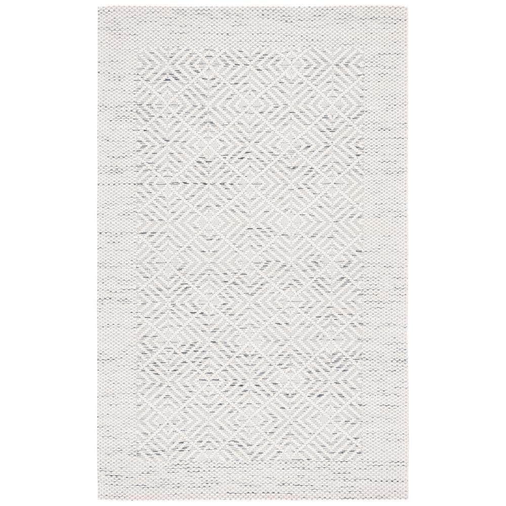 Marbella Ivory and Black Handwoven Wool Area Rug
