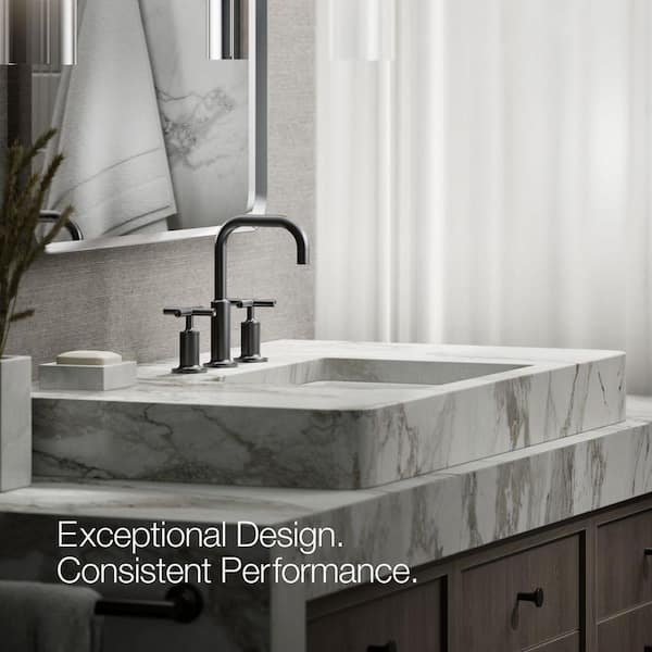 KOHLER Purist 8 in. Widespread 2-Handle Bathroom Faucet with Low
