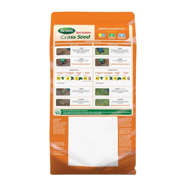 Scotts Turf Builder 5 Lbs Grass Seed Bermuda 153 The Home Depot