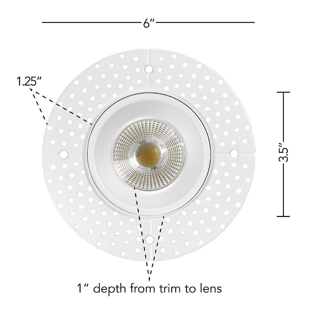 Trimless Ultra-Thin Round Aluminum LED Downlight