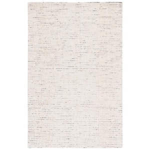 Abstract Ivory/Blue 5 ft. x 8 ft. Speckled Area Rug