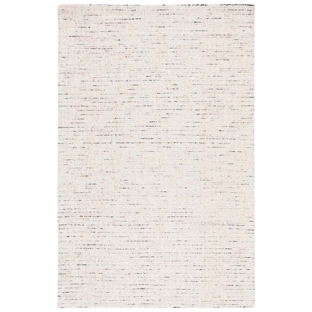 SAFAVIEH Abstract Delia Geometric Wool Area Rug, Ivory/Blue, 8' x 10'