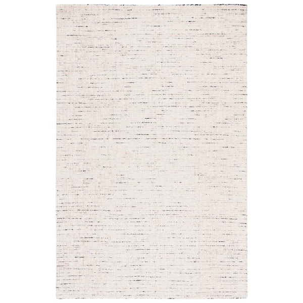Abstract Ivory/Blue 8 ft. x 10 ft. Speckled Area Rug