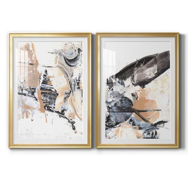 Wexford Home Ruckus III by Wexford Homes 2 Pieces Framed Abstract Paper Art Print 30.5 in. x 42.5 in. . .