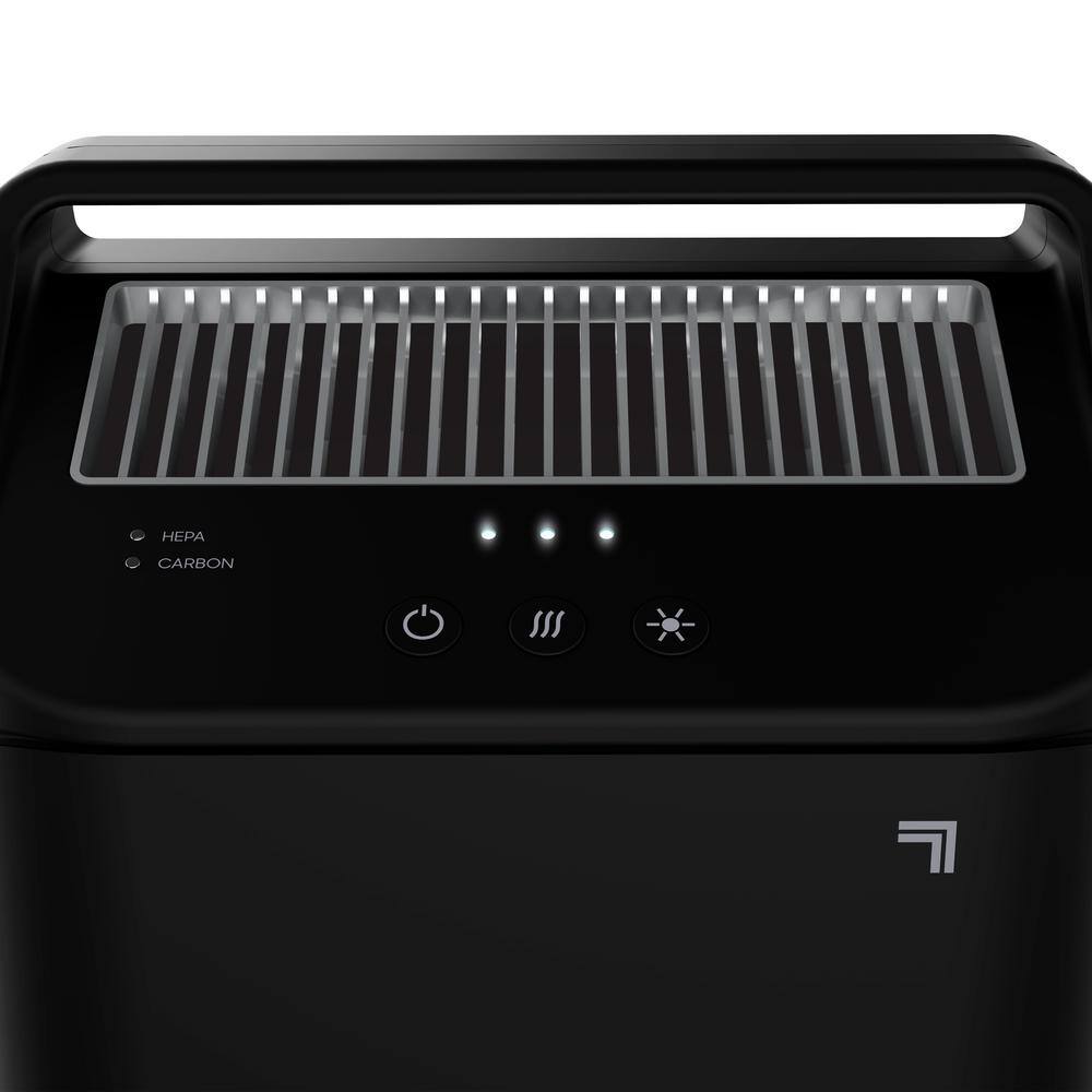 Black Portable HEPA Air Purifier with Odor Absorbing Filter