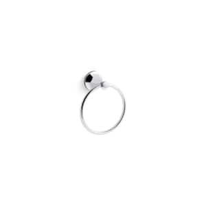 Refined Wall Mounted Towel Ring in Polished Chrome