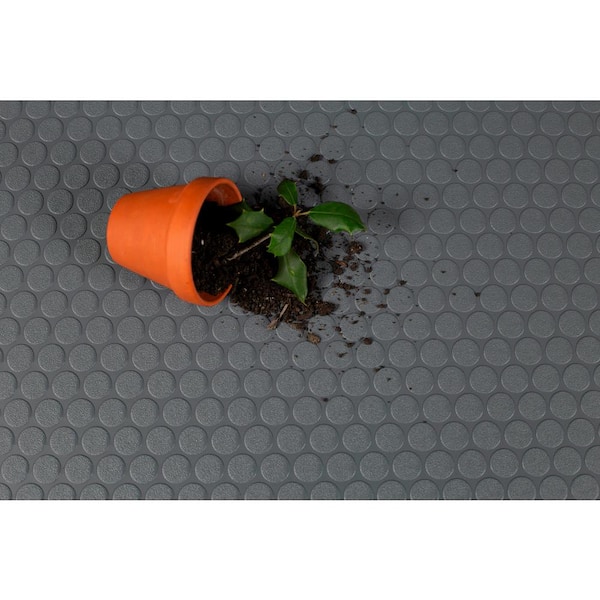 Trailer Flooring Slate Grey Small Coin Commercial Vinyl Sheet Flooring (8.5 ft. W x 20 ft. L)
