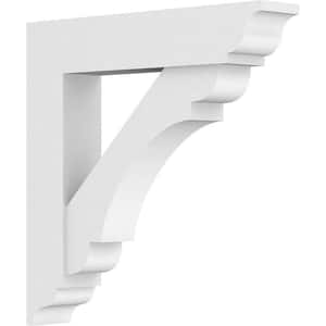 3 in. x 20 in. x 20 in. Olympic Bracket with Traditional Ends, Standard Architectural Grade PVC Bracket