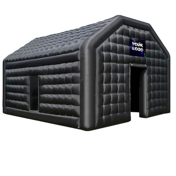 Wildaven 16.5 ft. x 20 ft. Extra Large Inflatable Party Tent with Logo Area for wedding Birthday Raves Dance, Black