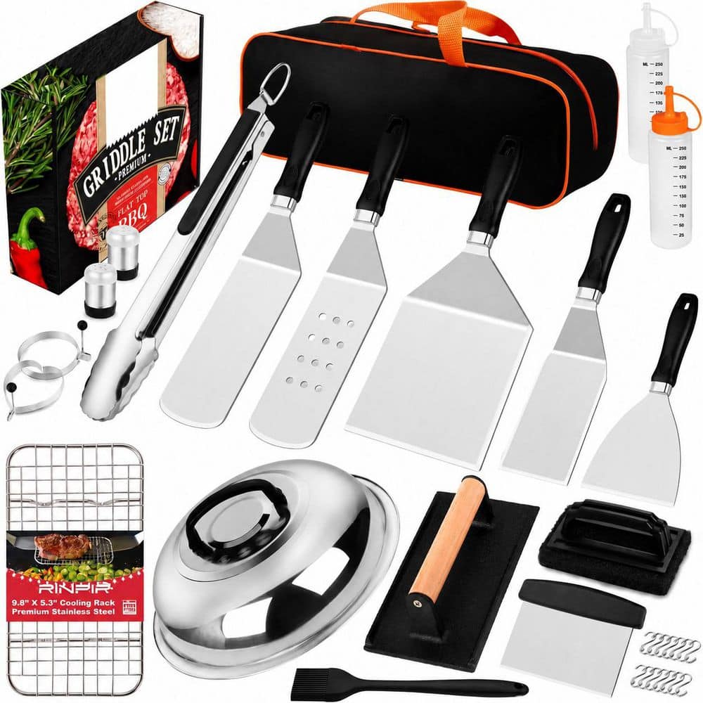 33PCS Stainless Steel Griddle Accessories Kit Set 33PCS Flat Top Grill Tools Cooling Rack Burger Press Melting Dome price history on PriceWatchPro