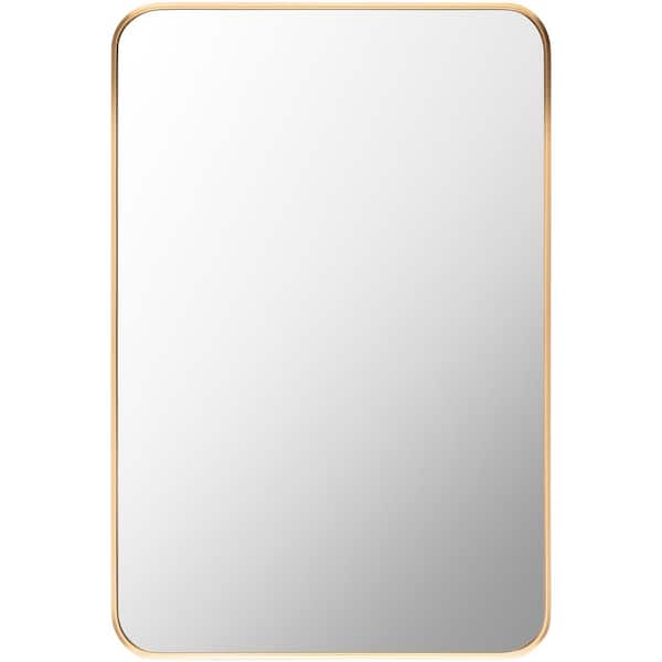 Livabliss Aranya 19.69 in. x 29.53 in. Gold Framed Decorative Mirror