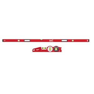 78 in. REDSTICK Magnetic Box Level with 10 in. 360 Locking Die Cast Torpedo Level (2-Piece)