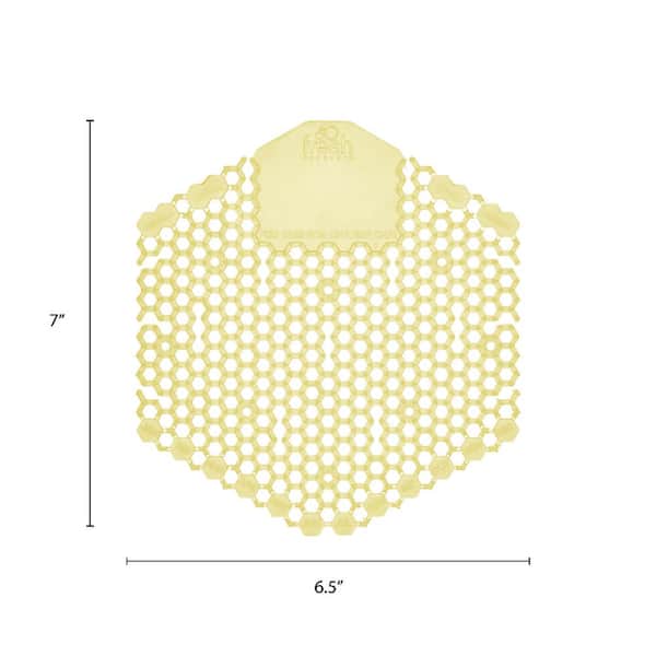 Wave 3D Urinal Deodorizer Screen, Citrus Scent, Yellow, 10/Box