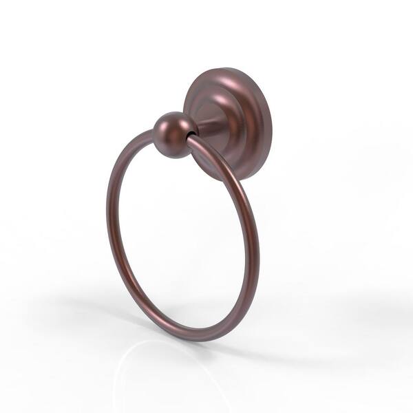 Allied Brass Prestige Monte Carlo Collection Wall Mounted Towel Ring in Antique Copper