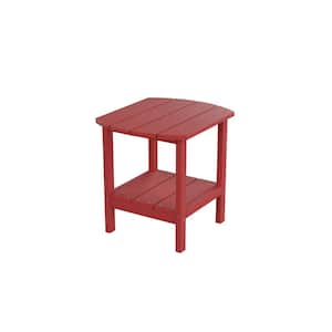 Red Plastic Outdoor Side Table
