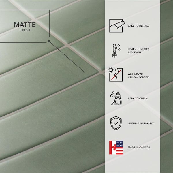 Morocco Marrakech Green 11.43 in. x 9 in. Vinyl Peel and Stick Tile (2.84 sq. ft./ 4-Pack)
