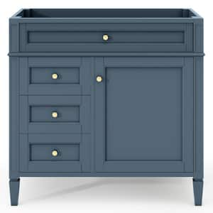 35 in. W x 18 in. D x 33 in. H Bath Vanity Cabinet without Top in Blue