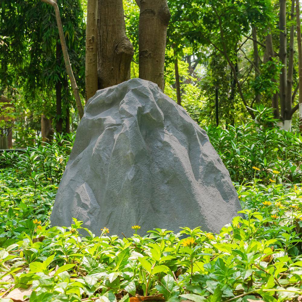 Large Black Fiberglass Artificial Rock for Gardens and Lawns