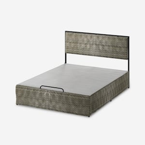 Nicky Modern 2 Piece Queen Bedroom Set with Metal Base-FLAMESTITCH