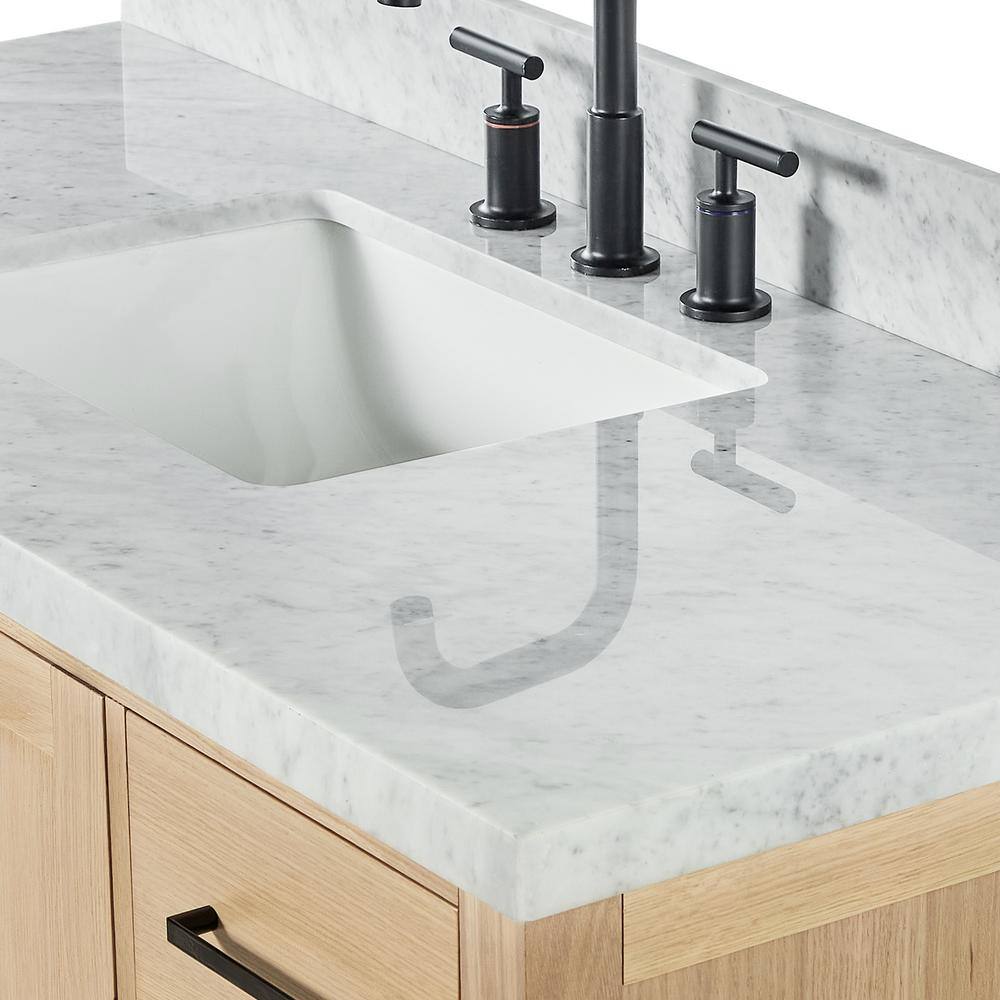 Cambridge 49" Oak Freestanding Vanity with Marble Top