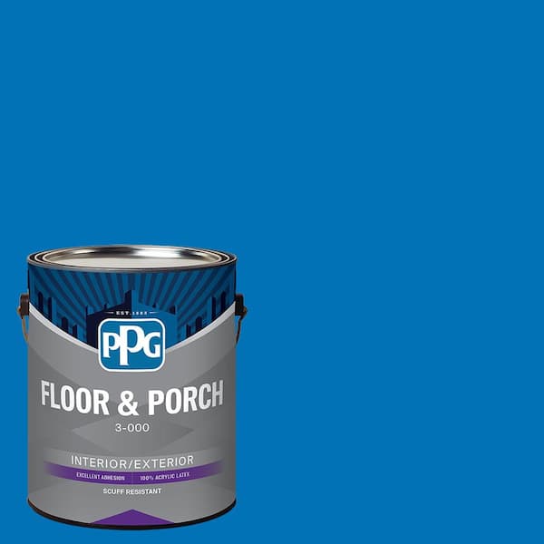 PPG 1 gal. PPG1240-7 Cobalt Glaze Satin Interior/Exterior Floor and Porch Paint