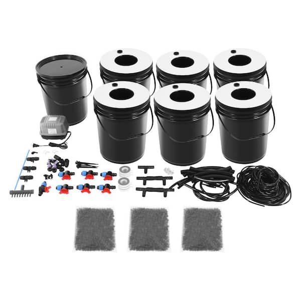 YIYIBYUS Hydroponic Deep Water Culture 6-Plant Grow System Kit