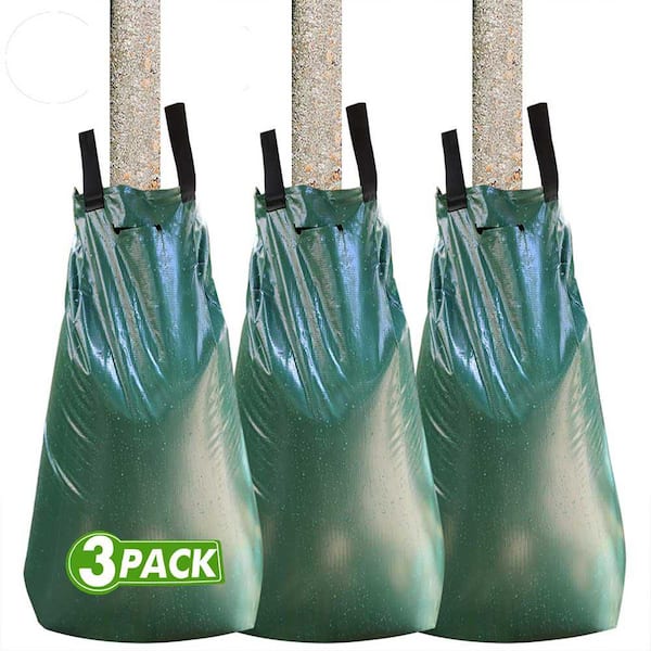 Oyezvary 20 Gal. Durable PVC Tree Watering Bag for Slow Release Drip Irrigation, 5-8 Hours Releasing Time (3-Pack)