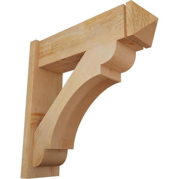 Ekena Millwork 8 in. x 28 in. x 28 in. Olympic Arts and Crafts Rough Sawn Douglas Fir Outlooker