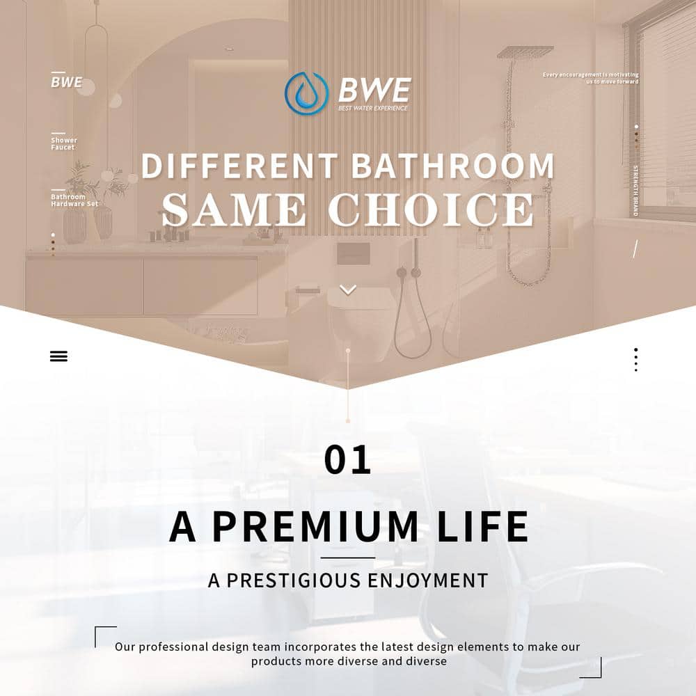 Brushed Gold Stainless Steel Bathroom Hardware Set