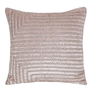 Pink Geometric Polyester 20 in. x 20 in. Throw Pillow