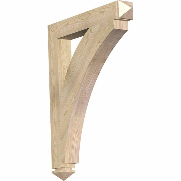 Ekena Millwork 4 in. x 38 in. x 30 in. Douglas Fir Thorton Arts and Crafts Rough Sawn Bracket