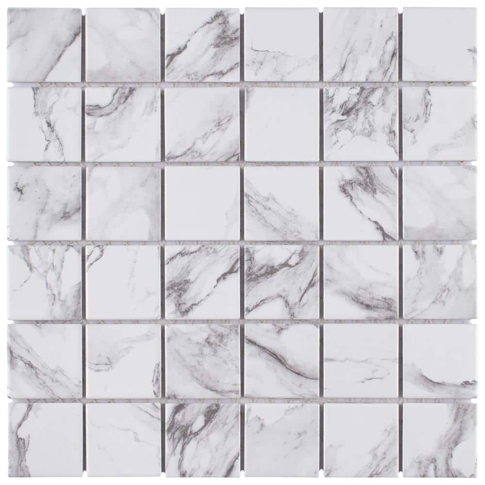 Katina Calacatta 6 in. x 6 in. Porcelain Mosaic Take Home Tile Sample price history on PriceWatchPro