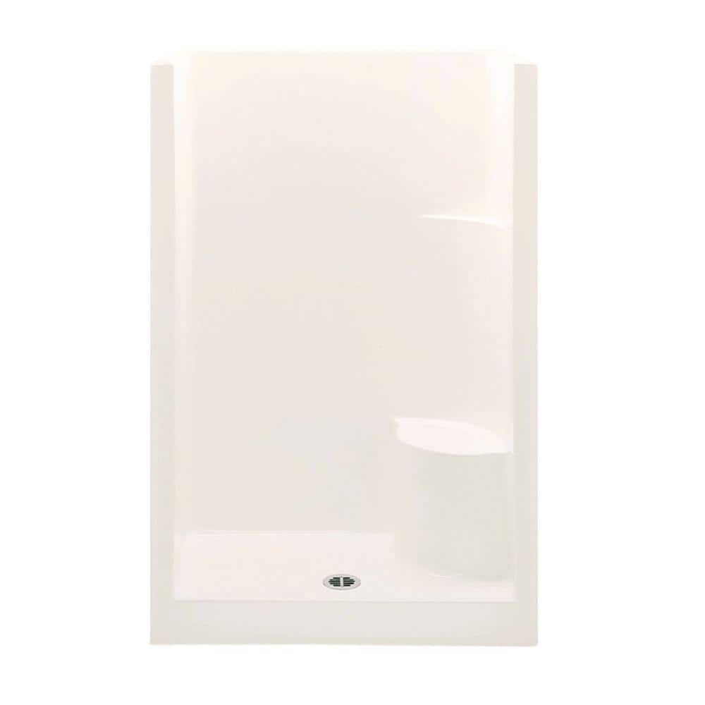 Everyday 48 in. x 33.5 in. x 72 in. 1-Piece Shower Stall with Right Seat an
