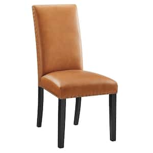 Parcel Tan Dining Faux Leather Side Chair